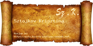 Sztojkov Krisztina névjegykártya